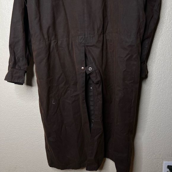 Vintage Australian Outback Oilskin Low Rider Duster Coat XL - Picture 7 of 9